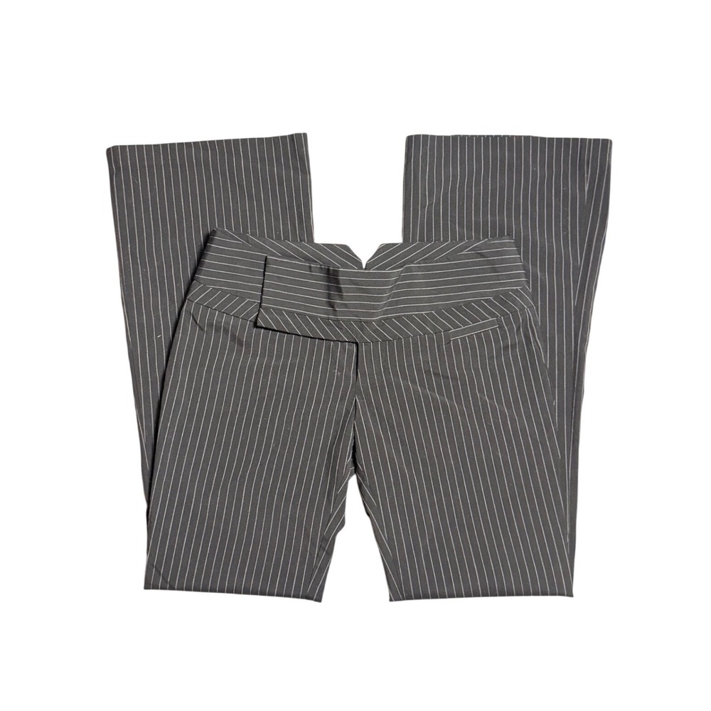 XOXO Vintage Y2K Pinstripe Low Rise Flare Dress Pants